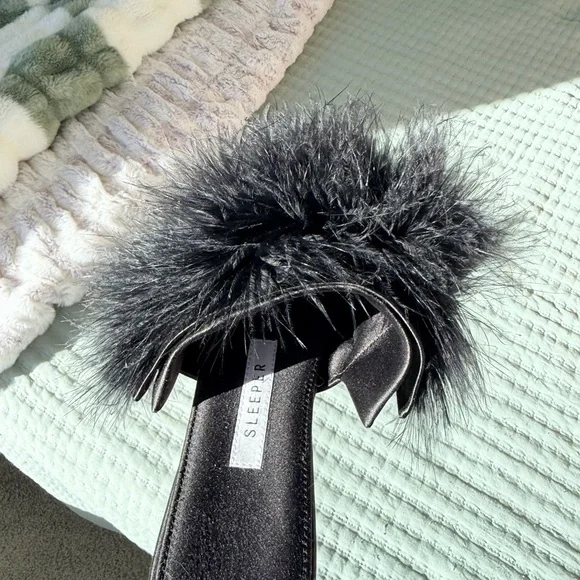 NWOT Sleeper Satin Mules - Picture 3 of 8